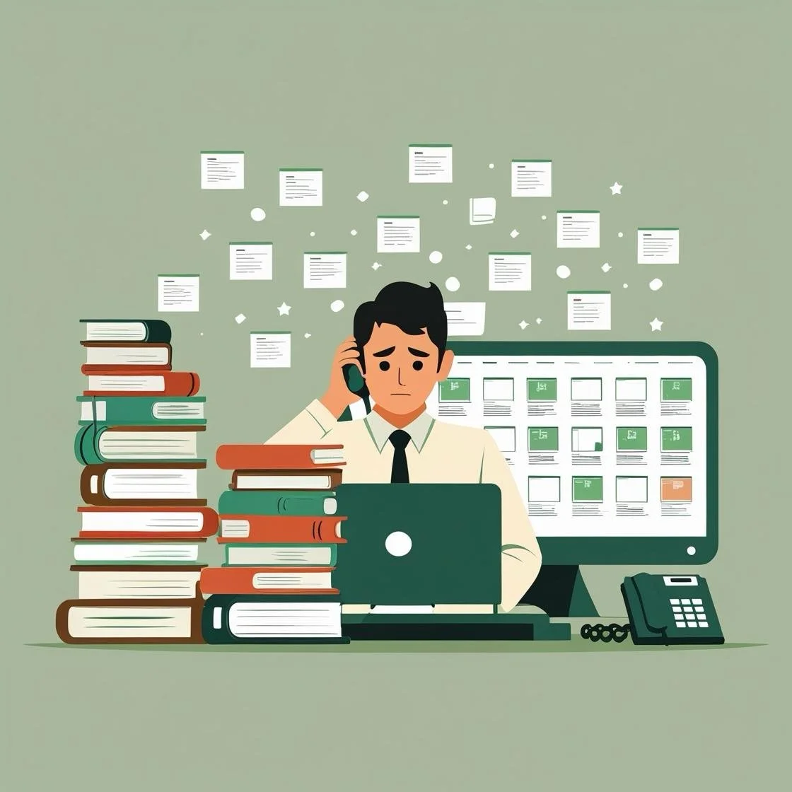 Blog dynapsy, Man met burn-out, stress op werk, mentale uitputting, laptop en boeken, hulp bij burn-outklachten